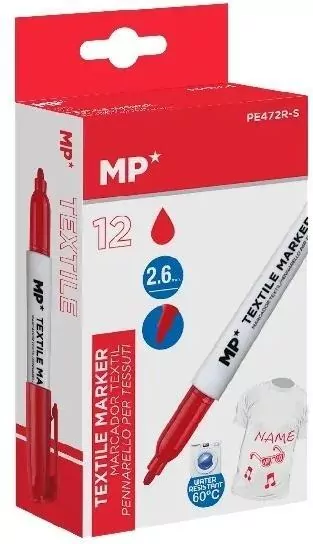 Marker do tkanin 2,6mm czerwony - tantis.pl