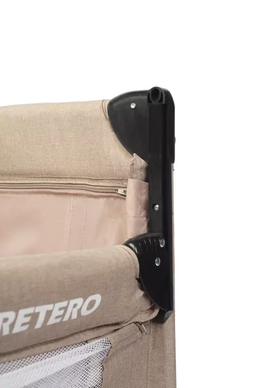 Caratero Łóżeczko turystyczne Esti opuszczany bok brązowe - tantis.pl