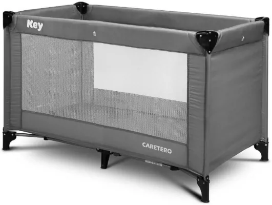 Caretero Łóżeczko turystyczne Key grafitowe