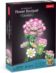 Puzzle 3D Bukiet kwiatów Goździki