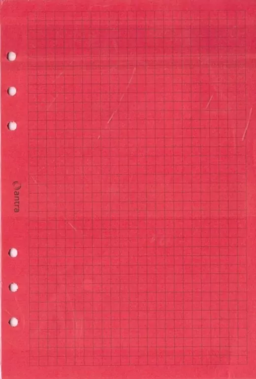 Wkład do organizera. A5 kratka czerwona - tantis.pl