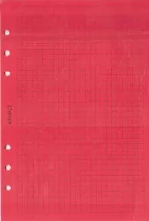 Wkład do organizera. A5 kratka czerwona