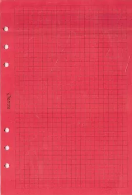 Wkład do organizera. A5 kratka czerwona