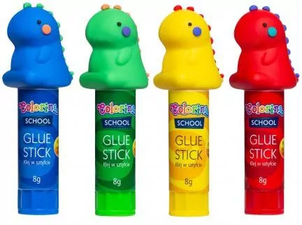 Klej w sztyfcie 8g. Mix wzorów Dinozaury - tantis.pl