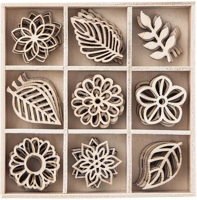 Kształty z drewna liście - tantis.pl