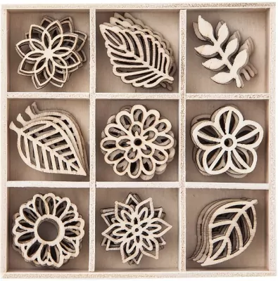 Kształty z drewna liście