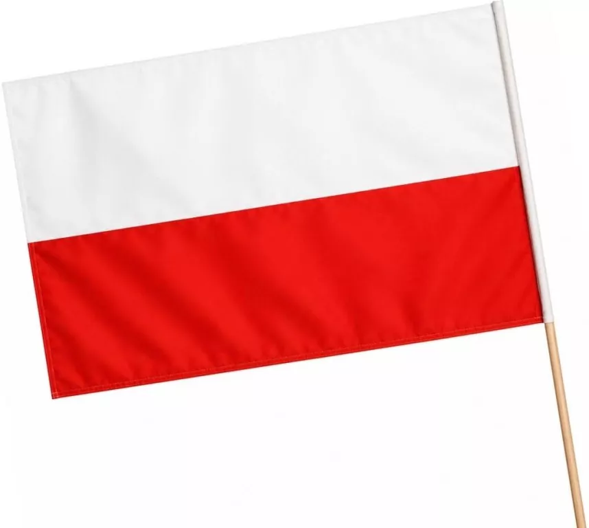 Flaga Polski chorągiewka 68x110cm - tantis.pl