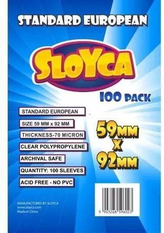 Standard European. Koszulki 59x92mm 100 sztuk - tantis.pl