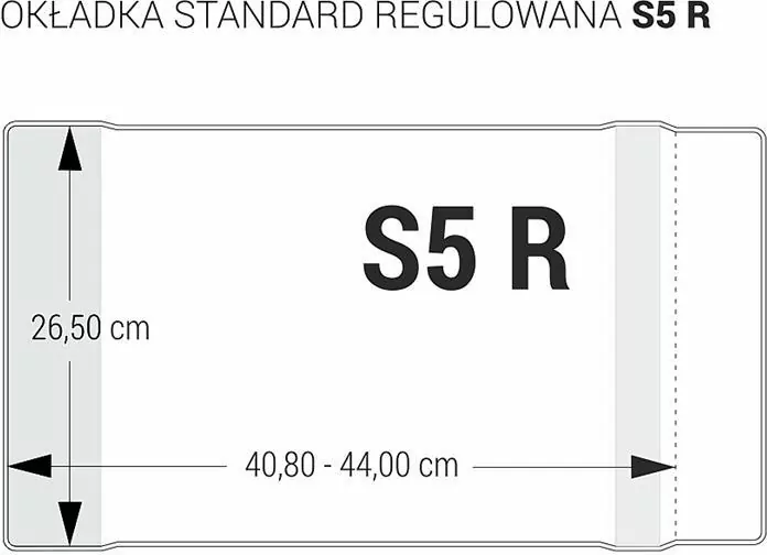 Okładka standard S5 - 265 regul bezbarwna (25szt) - tantis.pl