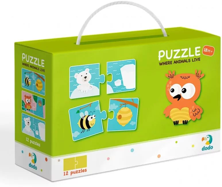 Puzzle Duo. Gdzie żyją zwierzęta? - tantis.pl
