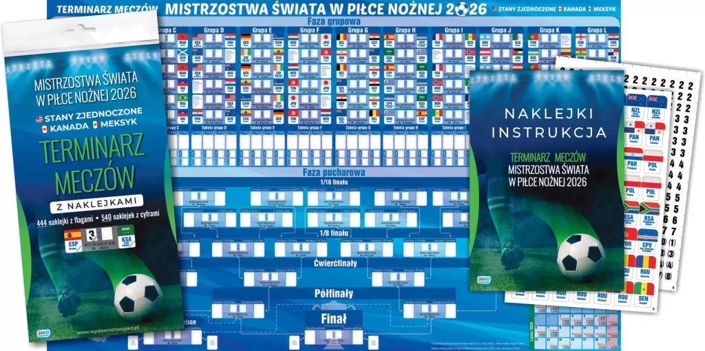 Terminarz meczów z naklejkami. Mistrzostwa Świata - tantis.pl