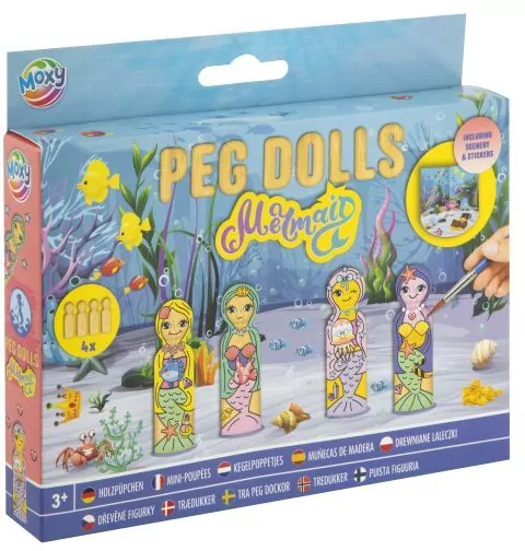 Zestaw drewnianych laleczek do malowania Syrenki - tantis.pl