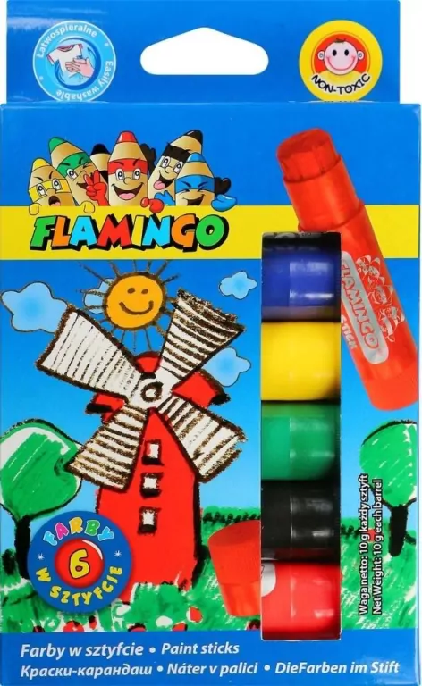 Farby w sztyfcie. 6 kolorów - tantis.pl