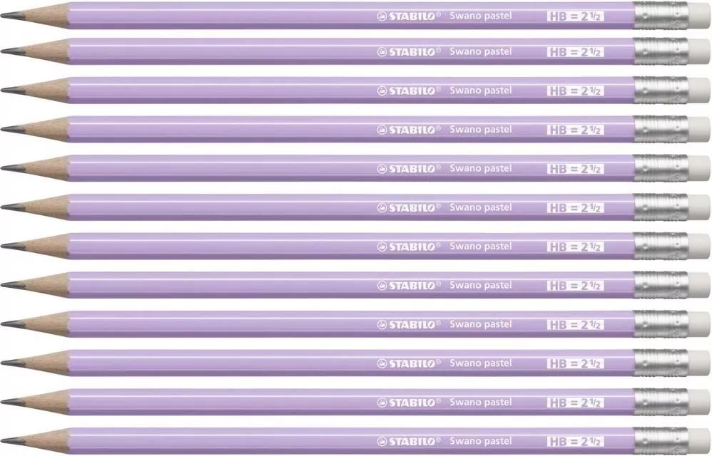 Ołówek HB z gumką. Swano Pastel lilia - tantis.pl