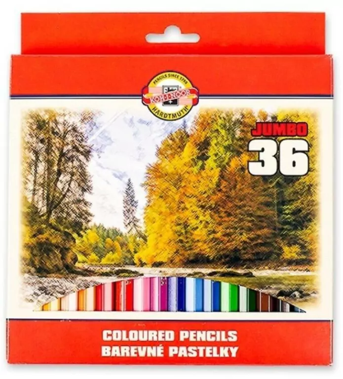 Kredki ołówkowe JUMBO. 36 kolorów 3385 - tantis.pl
