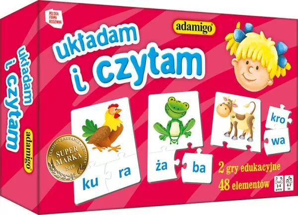 Układam i czytam. 2 gry edukacyjne - tantis.pl