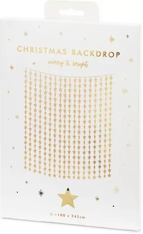 Kurtyna Gwiazdki złota 100x245cm - tantis.pl