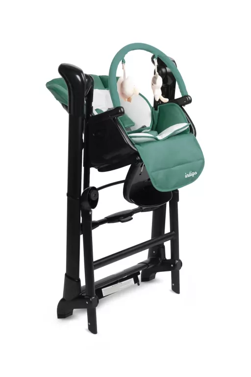 Caretero Krzesełko + huśtawka Indigo czarno zielone - tantis.pl