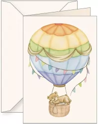 Karnet B6 + koperta 6137 Pluszowy miś balon