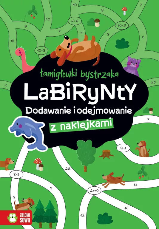 Łamigłówki bystrzaka. Labirynty. Dodawanie i odejmowanie - tantis.pl