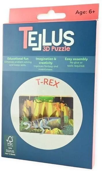 Drewniany rozkładany teatrzyk 3D - T-Rex - tantis.pl