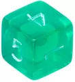 Komplet kości REBEL RPG - Mini Kryształowe - Zielone - tantis.pl