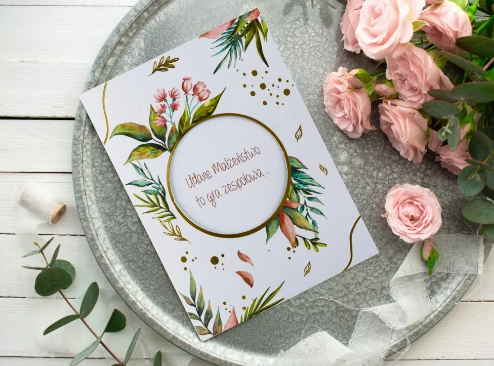 Karnet B6 Ślub cytat - Dzika róża - tantis.pl