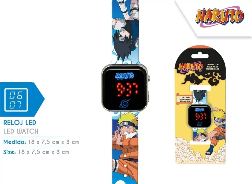 Zegarek LED z kalendarzem Naruto NA00001 - tantis.pl