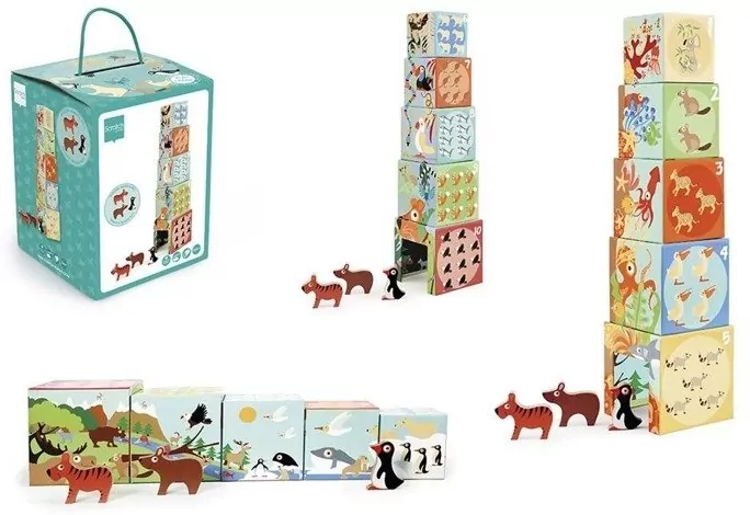 Piramida edukacyjna z figurkami Dzikie zwierzęta - tantis.pl