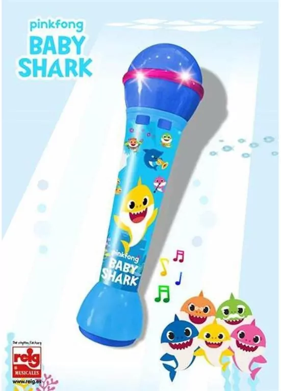 Baby Shark. Mikrofon ze wzmacniaczem i rytmami - tantis.pl