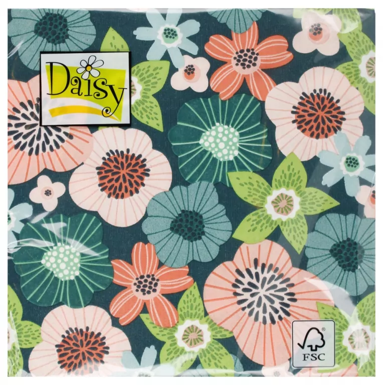 SERWETKA PAP 3W 330X330 MIX DAISY PM OP20SZT - tantis.pl