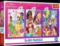 Puzzle 3x80 Księżniczki przyjaciółki TREFL - tantis.pl