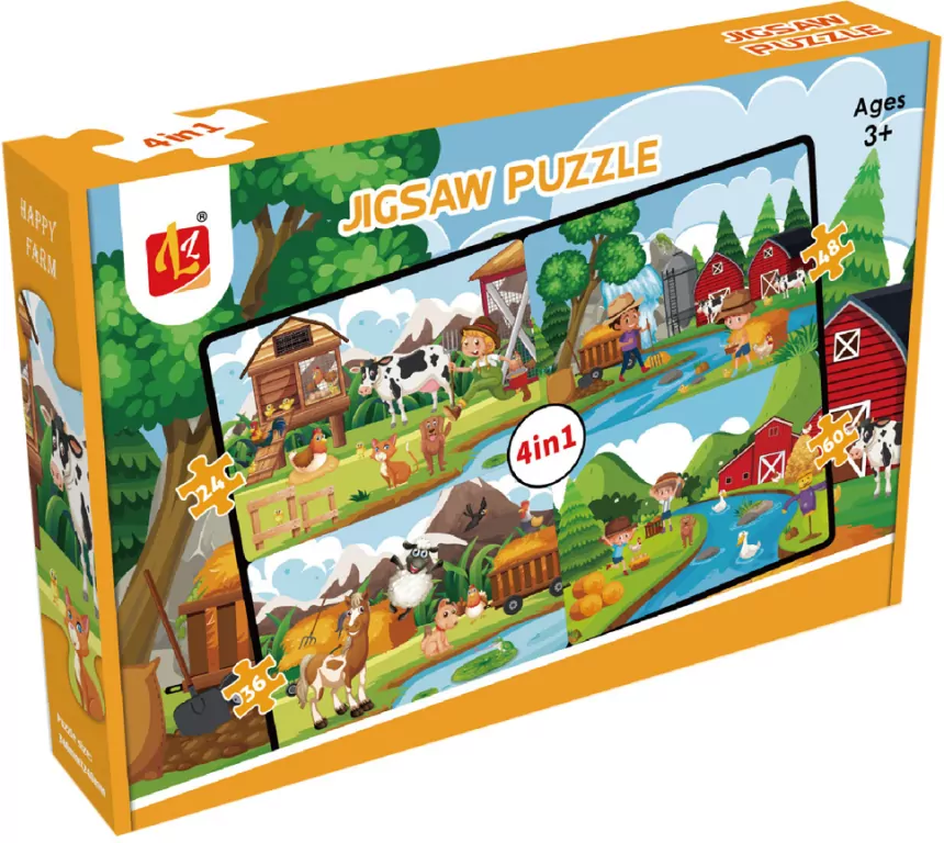 Puzzle 4w1 Farma - tantis.pl