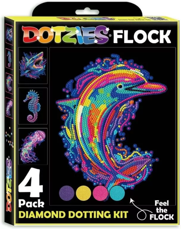 Diamond Dotz - Adults Flocked Neon Sea Life - tantis.pl