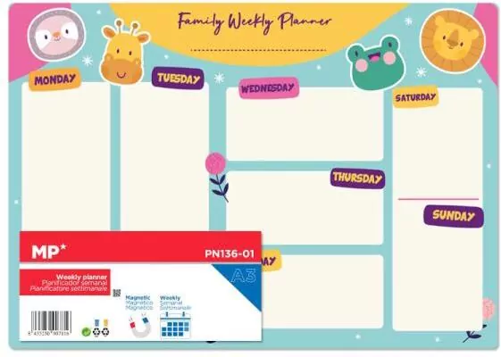 Planer tygodniowy magnetyczny A3 MP - tantis.pl