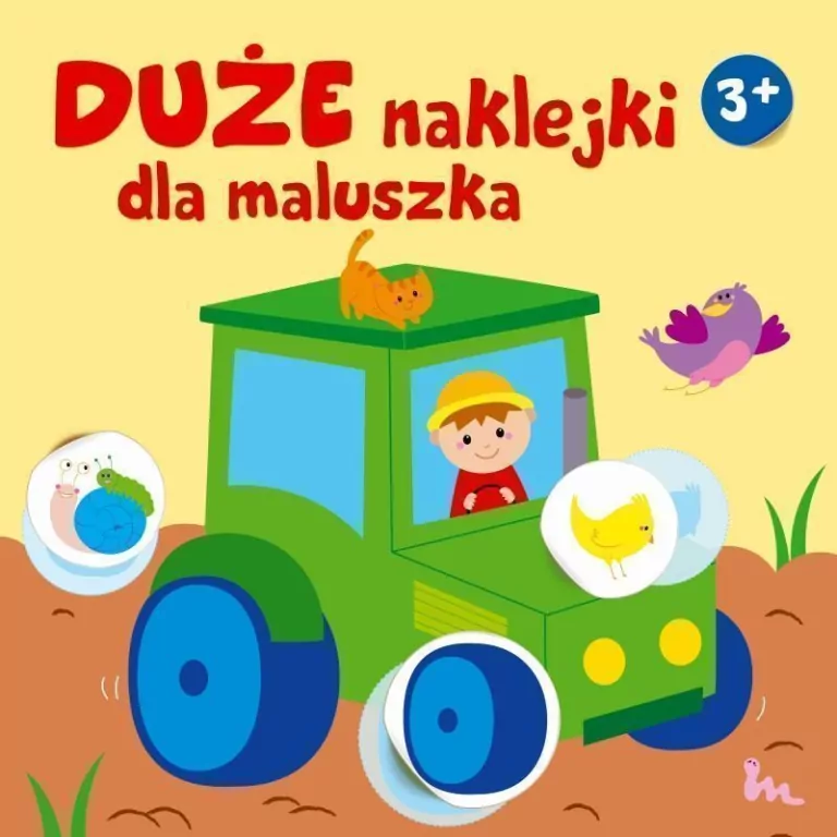 Duże naklejki dla maluszka 3+. Traktor - tantis.pl