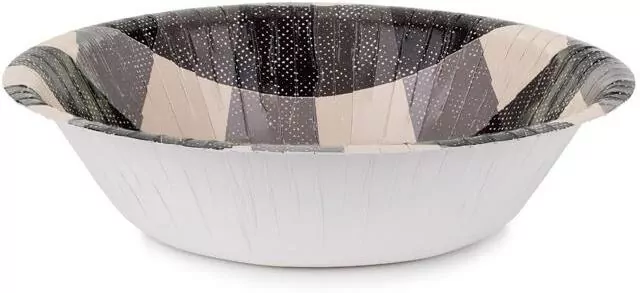 Miseczki papierowe w kratę 17x4.5cm - tantis.pl