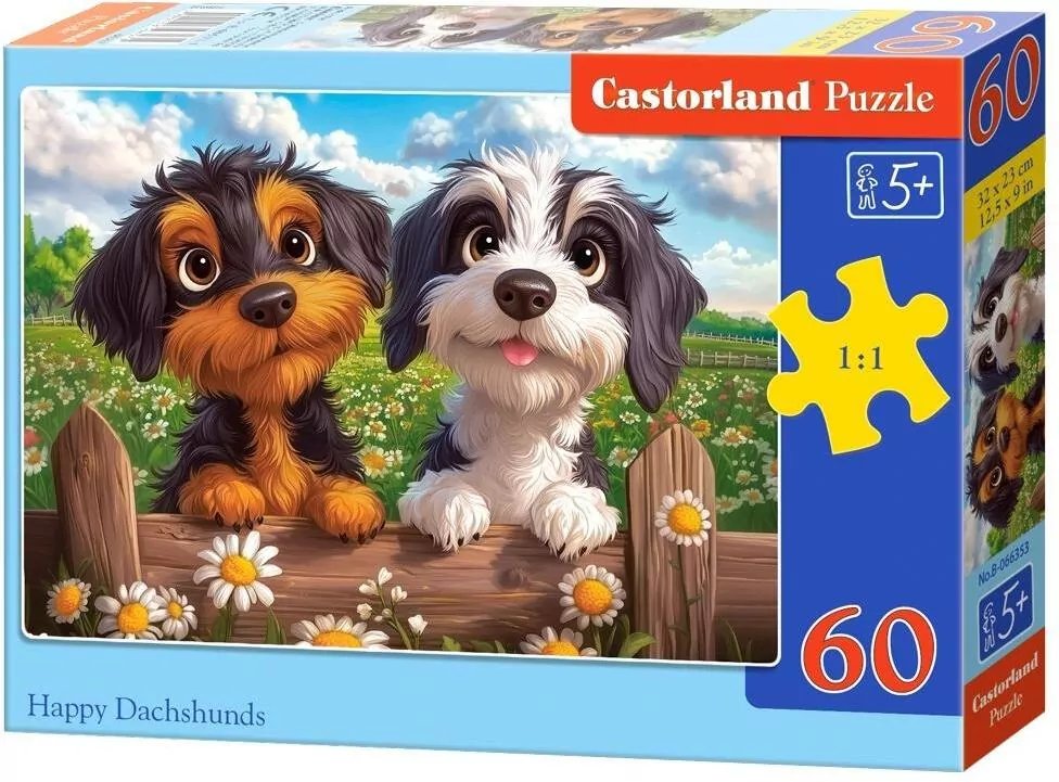 Puzzle 60 Happy Duchhunds CASTOR - tantis.pl