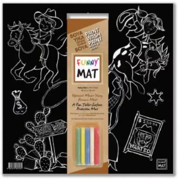 Mata czarna + kreda Western Funny Mat STRIGO - tantis.pl
