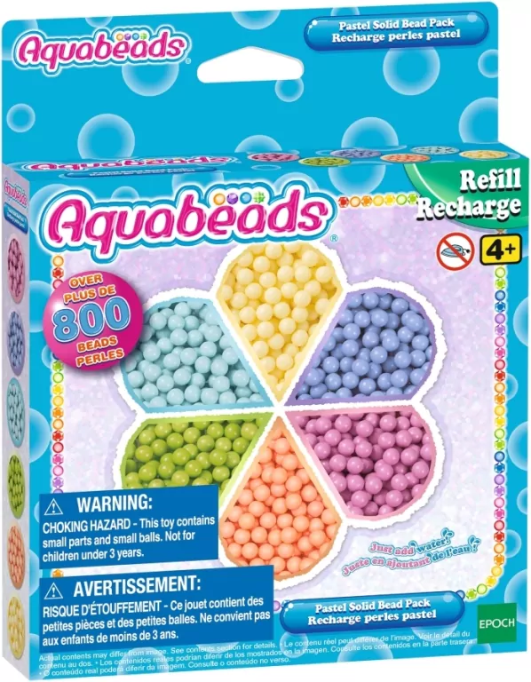Aquabeads Pastelowe koraliki. Zestaw uzupełniający - tantis.pl