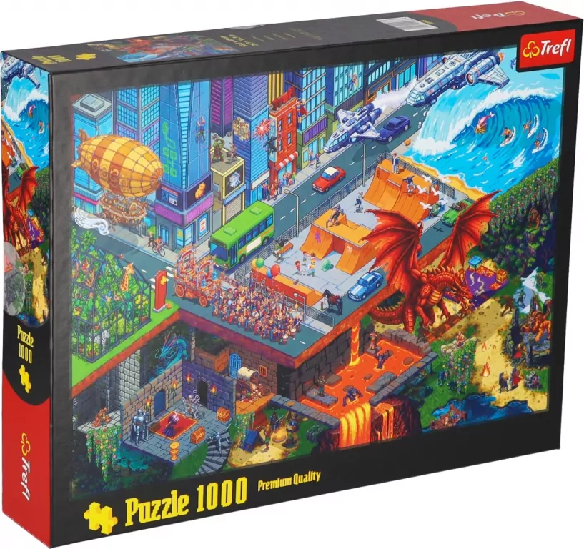 Puzzle 1000 Miasto Pixel TREFL - tantis.pl