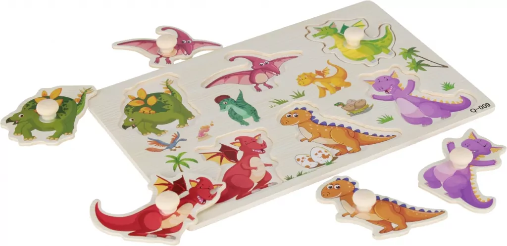 Układanka drewniana Dino 23x15x1 - tantis.pl