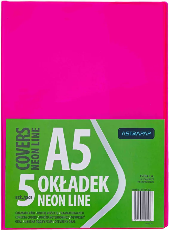 Okładka A5 Neon Line nieregulowana  ASTRA - tantis.pl