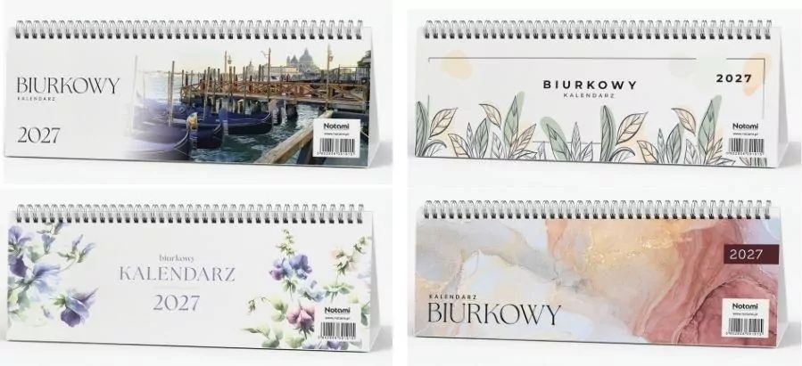 Kalendarz 2027 Biurkowy Poziomy MIX - tantis.pl