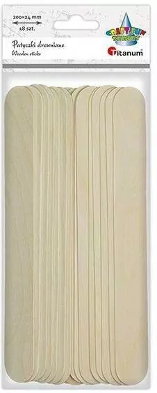 Drewniane patyczki proste 24 x 200 mm - tantis.pl