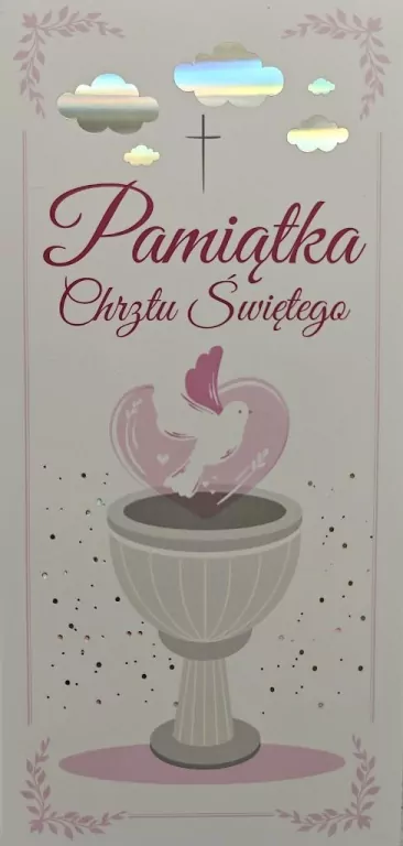 Karnet Chrzest dziewczynka - tantis.pl