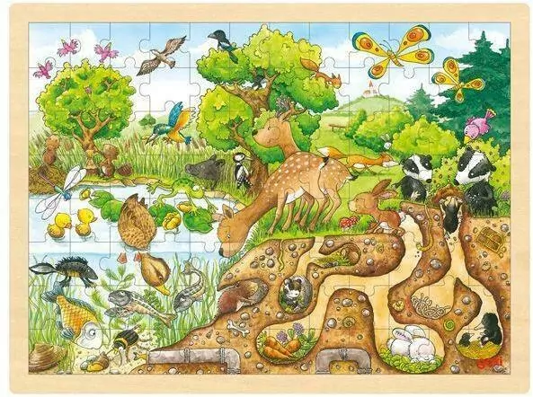 Drewniane puzzle 96. Natura - tantis.pl