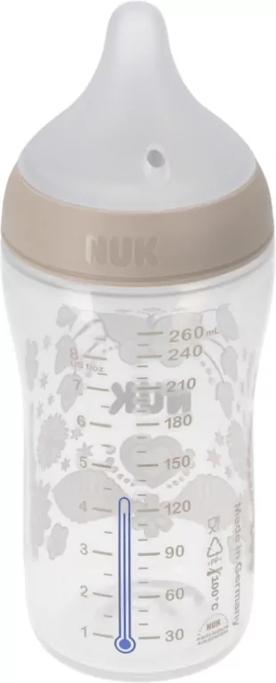 NUK. Perfect Match. Butelka 260ml. 3 miesiące. Roślinność - tantis.pl