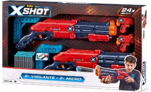 X-SHOT. Wyrzutnia Excel Double Vigilante, 24 strzałek