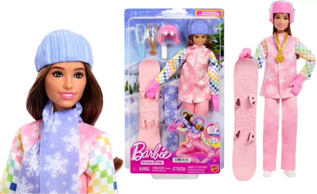Barbie Careers Snowboarder Doll in Pink Jacket - tantis.pl